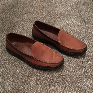 Allen Edmonds AE Boulder Brown Leather Moccasin Loafers with Classic Design